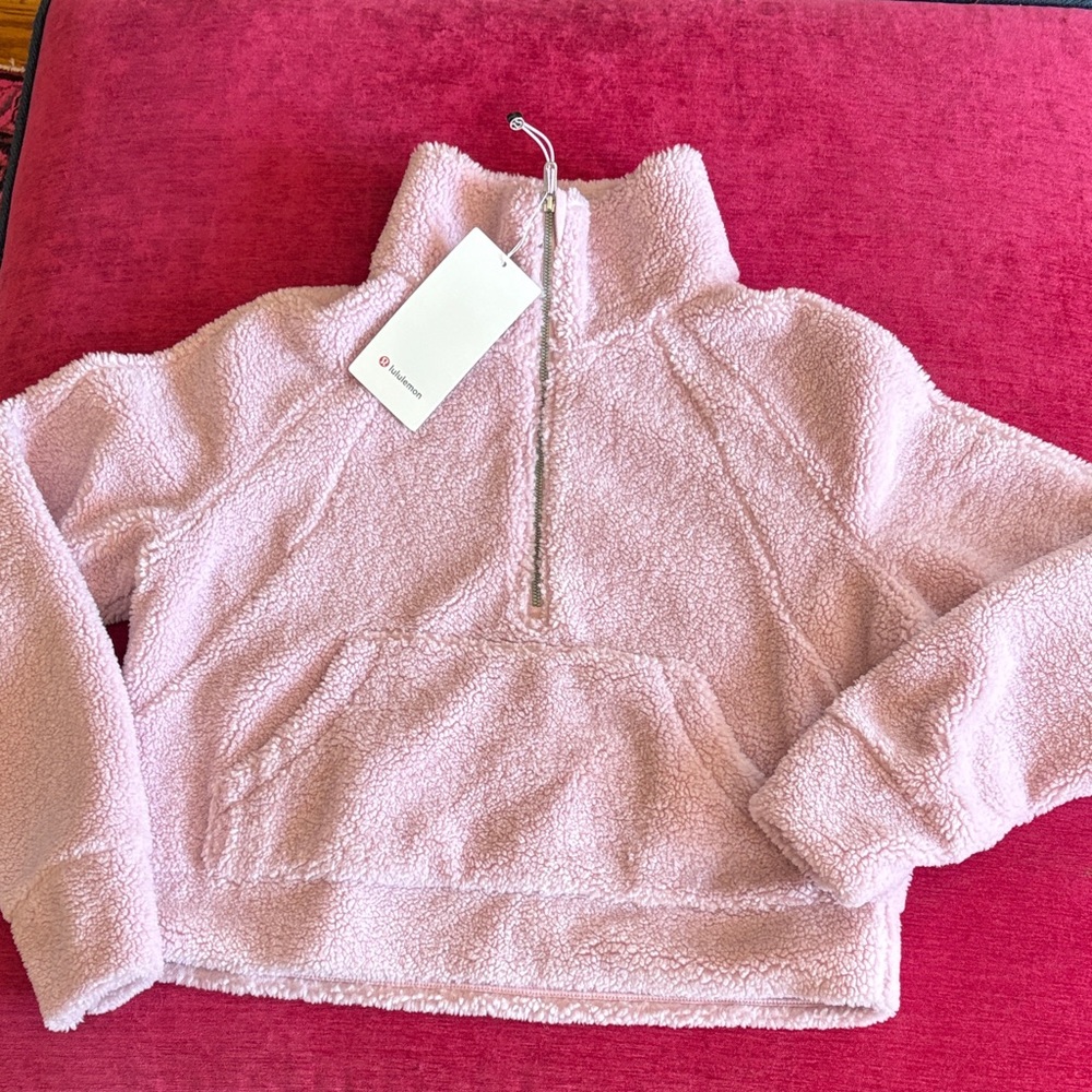 Lululemon scuba Pink Fleece Quarter-Zip Pullover